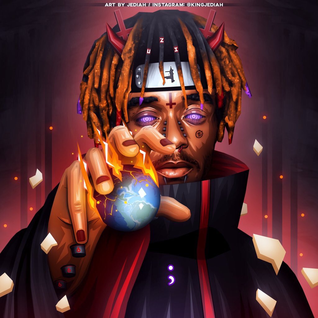 "Throw up gang signs, Naruto put metal in my nose like Pain" by