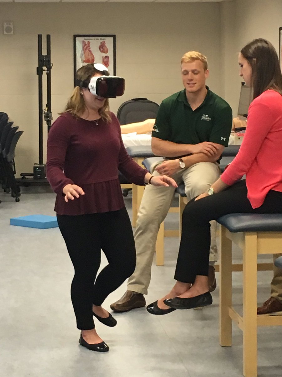UVASportMedConf's tweet photo. Participants exploring virtual reality options for the clinic in lab with @Dusty_Grooms &amp; @abbey_fenwick https://t.co/uPaZNlPcA3