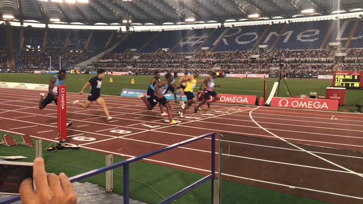 Diamond_League's tweet image. @Chijindu_Ujah takes it in 10.02!!  

#RomeDL