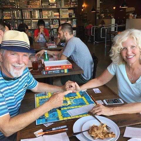 katy95802100's tweet photo. ❤️this pic of my fave actress &amp; friend @RealNancyAllen with #JayMoriarty😊💜Pic/@GamehausCafe https://t.co/MltWrpb9Vb