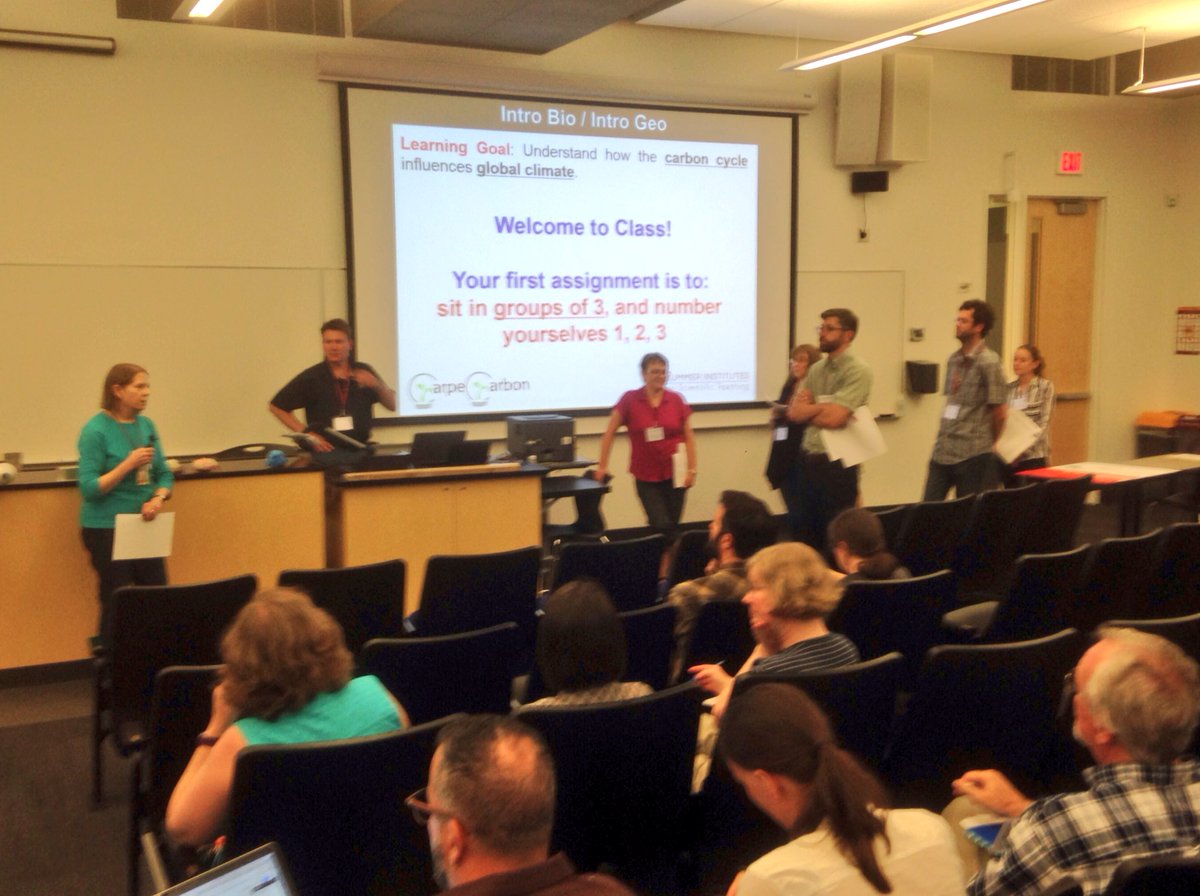 GermJuggler's tweet image. First up in our #CelebrationOfActiveLearning #CarpeCarbon Carbon cycle and climate #NSSI2017 @SumInstSciTeach