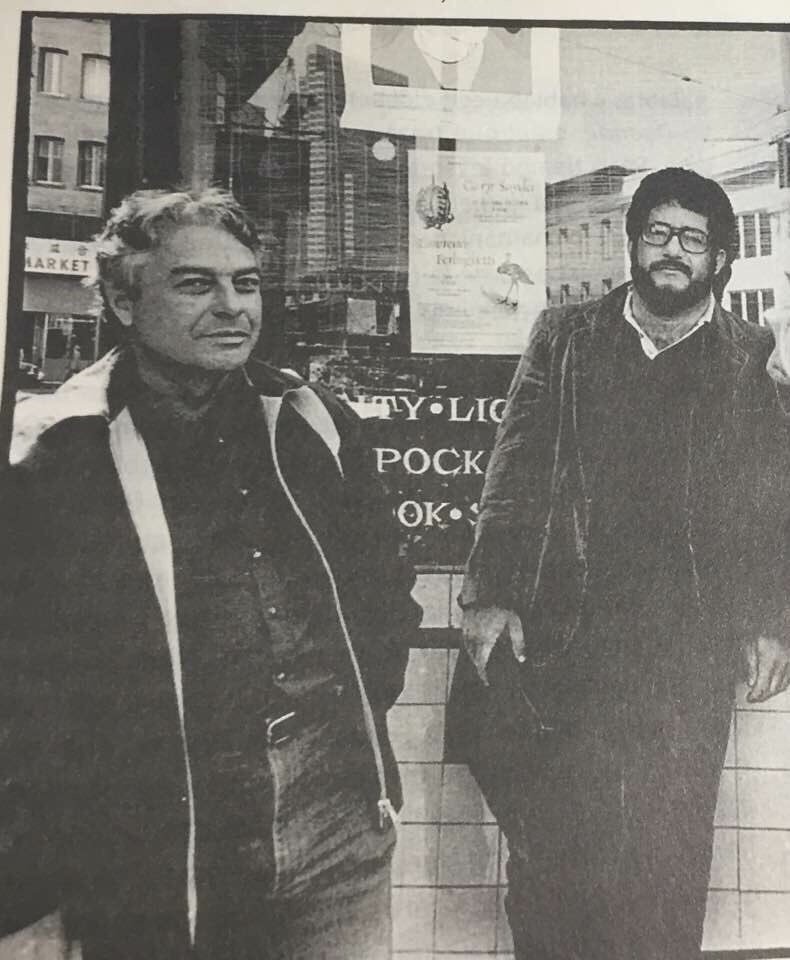 Philip Lamantia and Neeli Cherkovski circa 1979 in North Beach