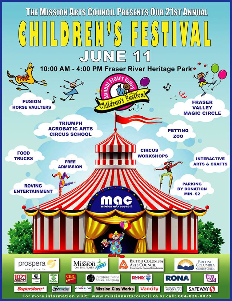 InvestMission's tweet photo. Childrens Festival this Sunday at Fraser River Heriage Park #MissionBC #Scenic7BC... it's also for the young at heart! https://t.co/wv0UWkKQzM