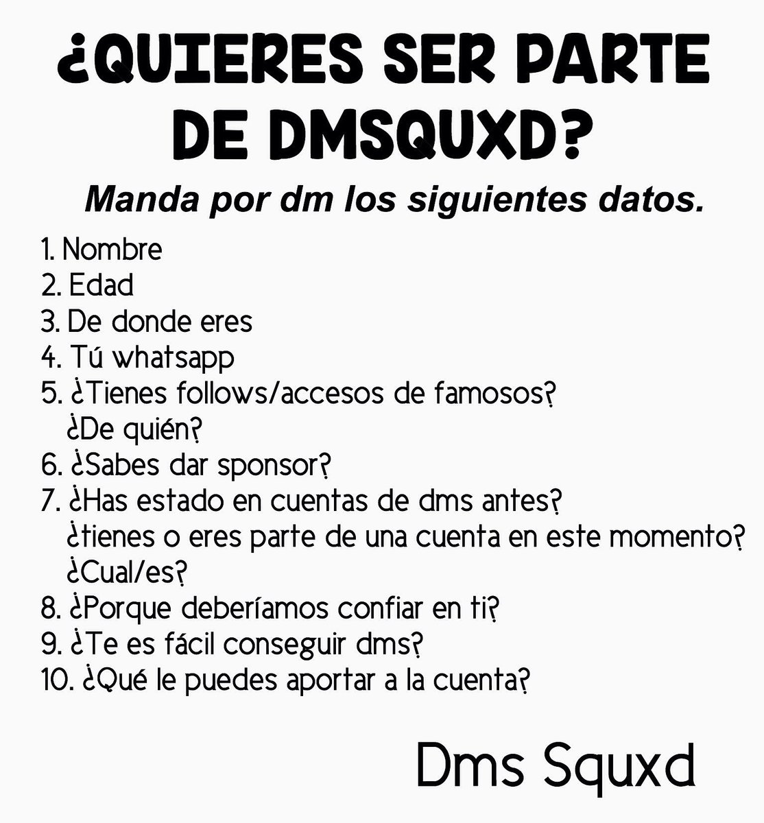 dmsquxd's tweet image. ¿QUIERES SER PARTE DE DMSQUXD? 

Aquí está como pueden ser parte✨