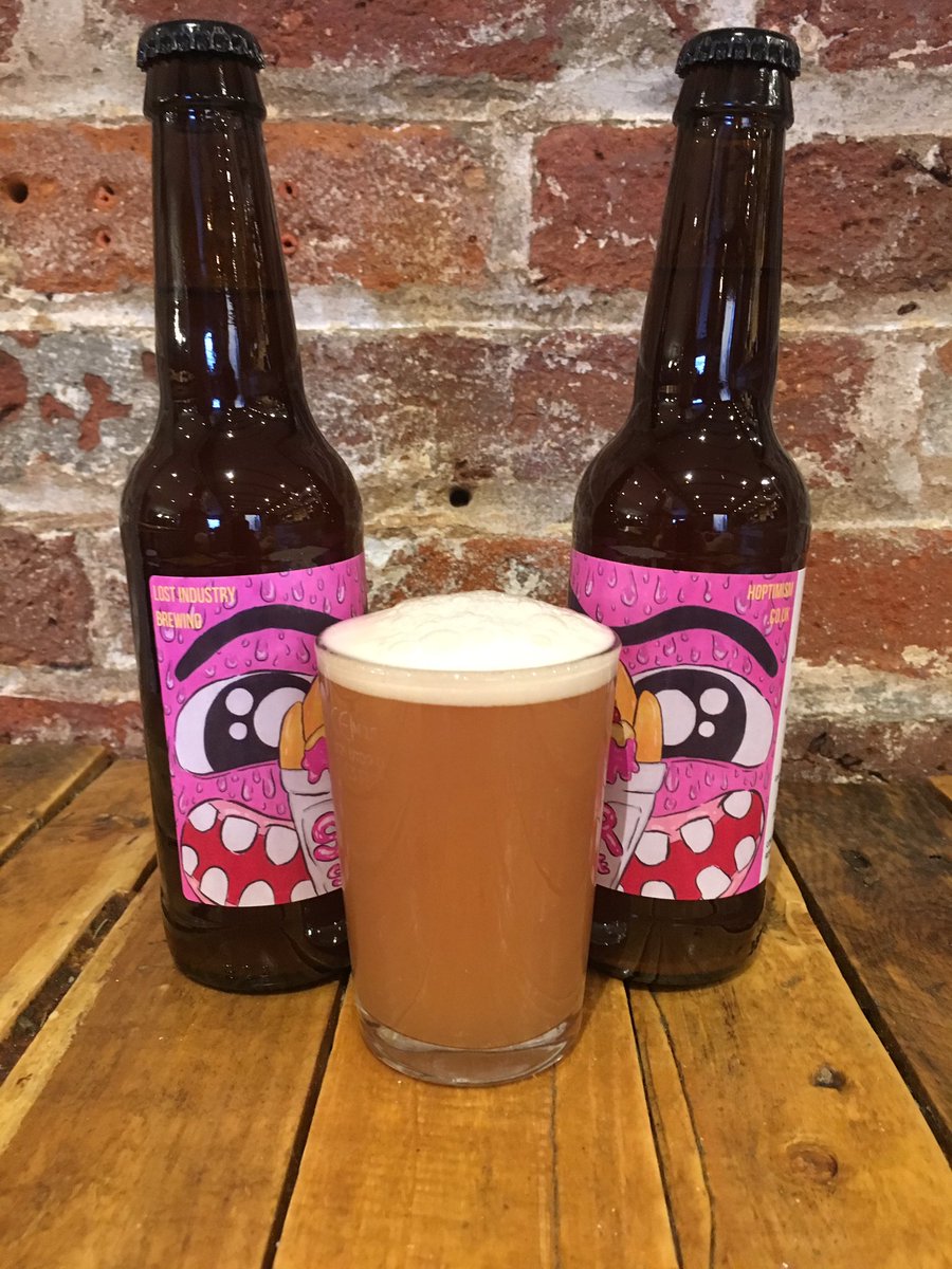 HopGate's tweet image. Sour Sundae @Lost_Industry X @HoptimismBeers | Banana &amp;amp; Cherry Lacto-Smoothie🍌🍒 God damn it's good... Tap &amp;amp; Bottle now #CraftBeer #smoothie