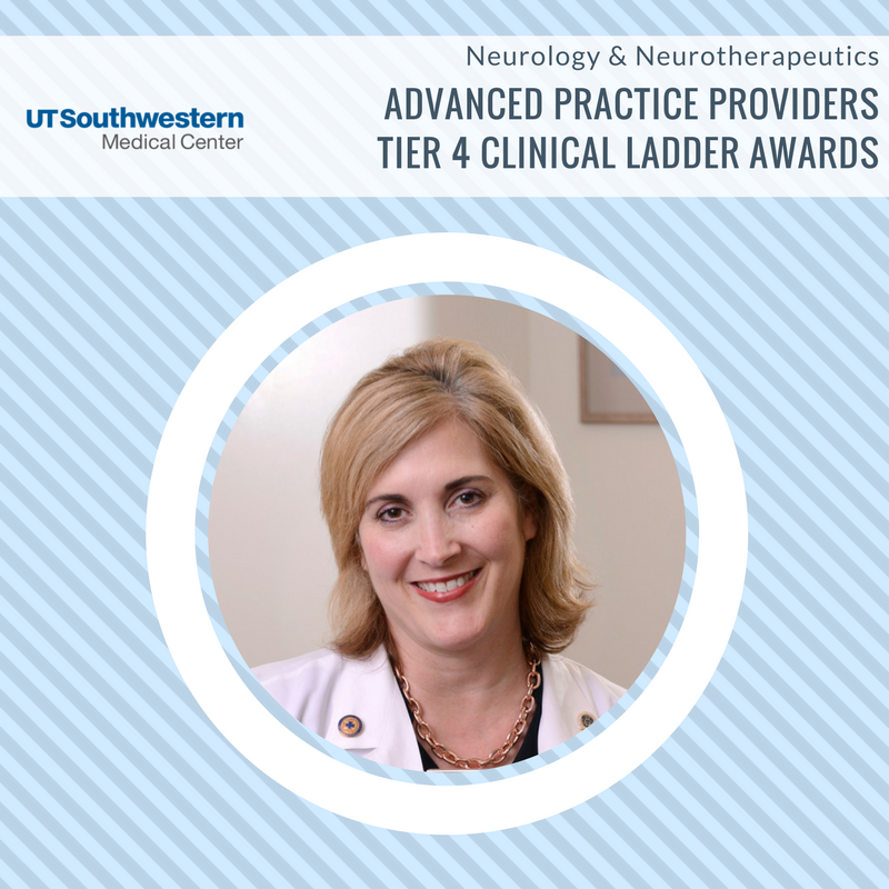 UTSWNeurology's tweet photo. Congratulations to Amanda Dirickson, ANP-C, SCRN, on her Tier 4 Clinical Ladder Promotion! https://t.co/MHEghu2uo4