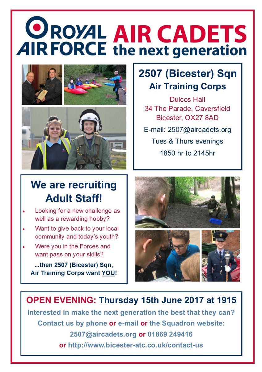 Bicester ATC (@bicesteratc) on Twitter photo Our Open Evening is next Thursday - come down and see what you could give back to today's youth. <a href="/BicesterChamber/">Bicester Chamber</a> <a href="/bicestervision/">Bicester Vision CIC</a> #bicester Our Open Evening is next Thursday - come down and see what you could give back to today's youth. <a href="/BicesterChamber/">Bicester Chamber</a> <a href="/bicestervision/">Bicester Vision CIC</a> #bicester