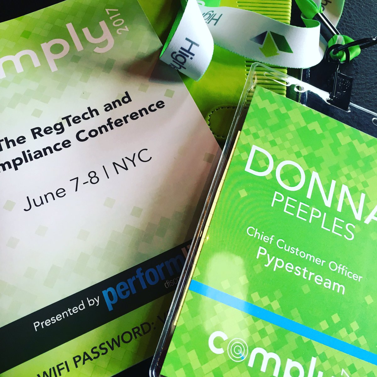 donnanpeeples's tweet photo. Great event! #Comply2017 #RegTech @PerformLine happy to participate @Pypestream #technology #regulation #datasecrity https://t.co/48vyDJHpnV