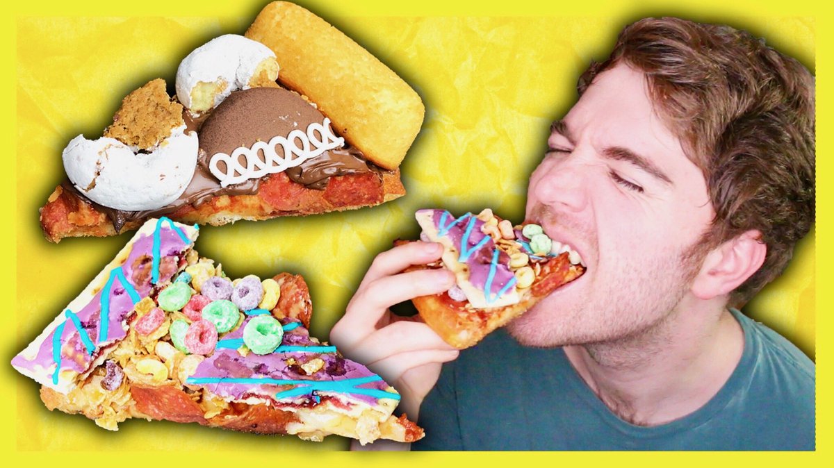 shanedawson's tweet photo. NEW VID!! **CRAZY PIZZA TOPPINGS** https://t.co/MWz6i99QGD RT ? :) https://t.co/Yp8hNvaRr2