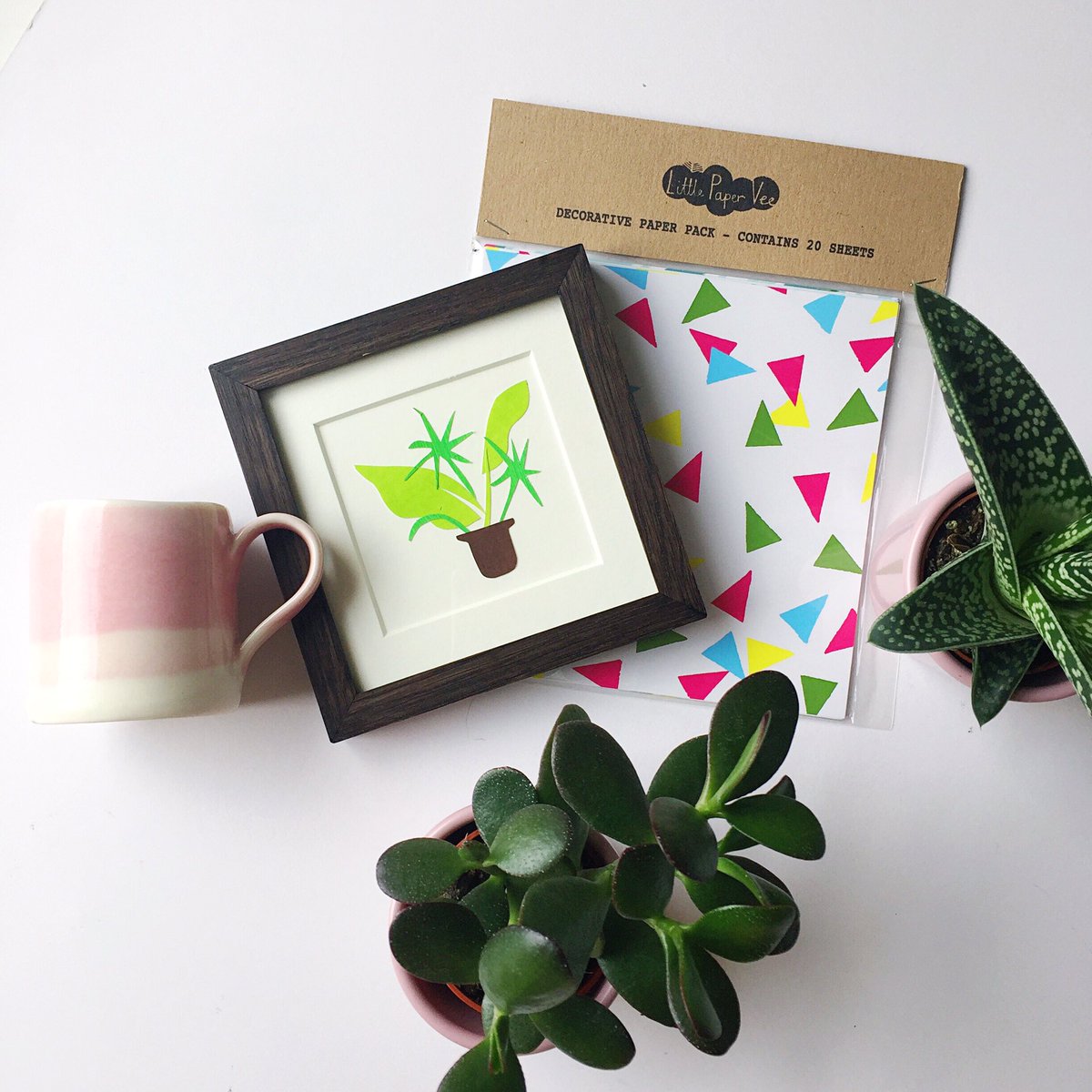 Thought I'd share my #justacard inspired purchases from <a href="/CraftacularUK/">Craftacular UK</a> - mini mug by Edit Juhasz and collage and papers from <a href="/littlepapervee/">Victoria</a>