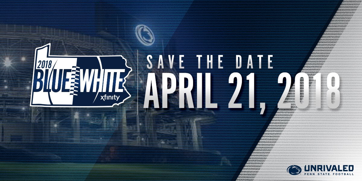 Mark it down! The date is set for #PSUBlueWhite 2018.