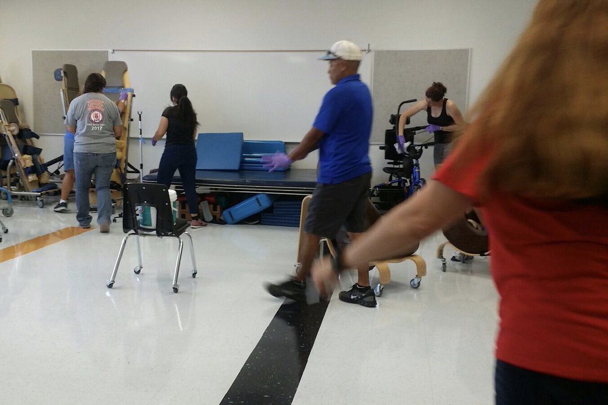 MOlivarez_CI's tweet image. OT, PT, and APE staff providing ESY setup, getting ready for our students #TeamSISD #SISDSped