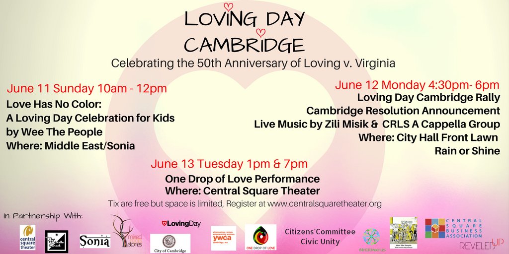 Intermixtus's tweet image. #LovingDayCambridge this weekend! Celebrating 50th Anniversary of Loving v. VA @CityOfBoston @CambMA @lovingday @tiffanycampbell @worldaaron