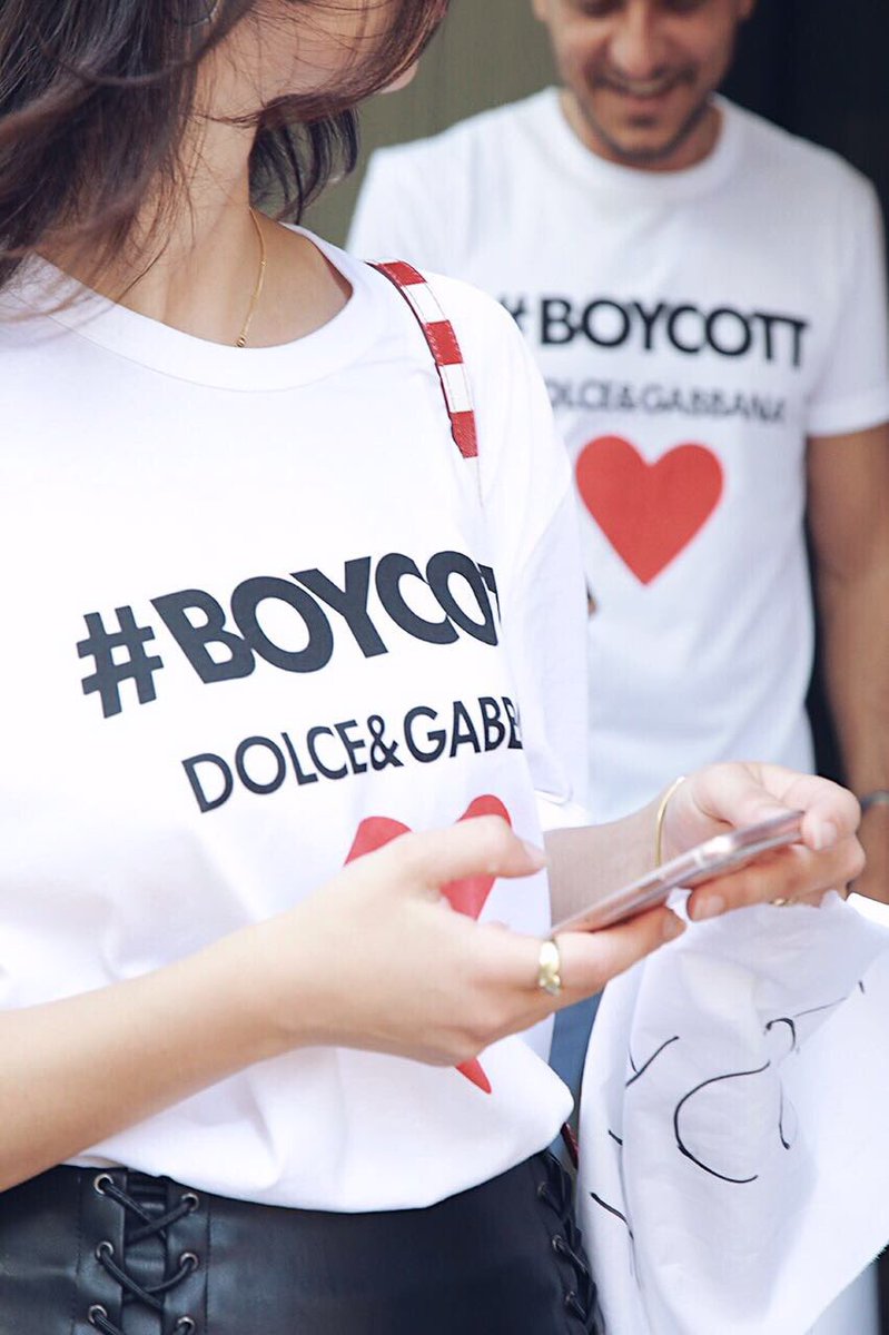 boycott dolce and gabbana t shirt