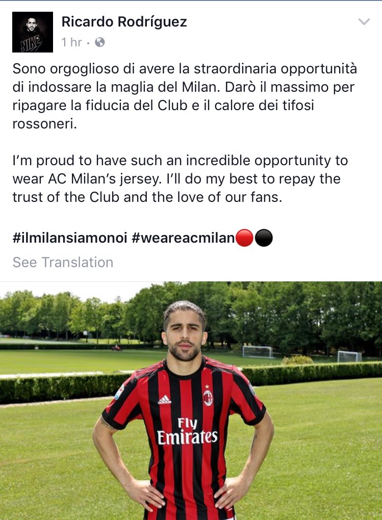 Terza Maglia AC Milan RICARDO RODRIGUEZ Terza Maglia AC Milan RICARDO RODRIGUEZ