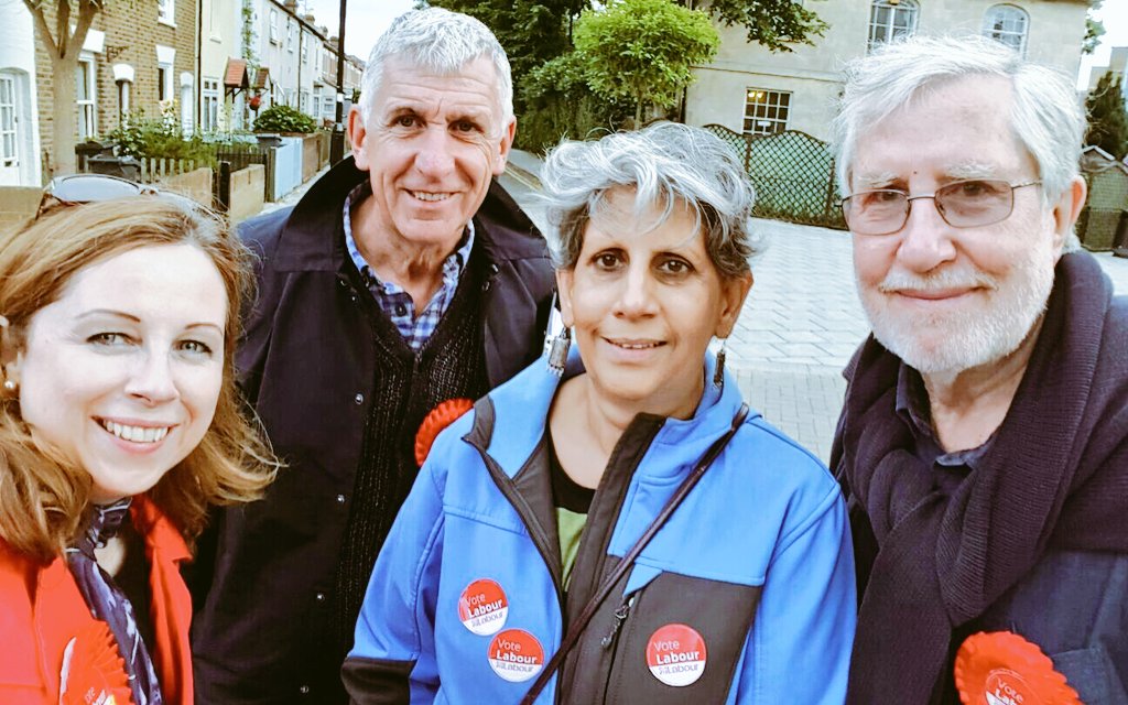 Not much time left. Our volunteers are still out there getting the #labour vote out on the <a href="/Labour_Doorstep/">Labourdoorstep</a> for <a href="/RuthCadbury/">Ruth Cadbury</a> 
#GE2017
