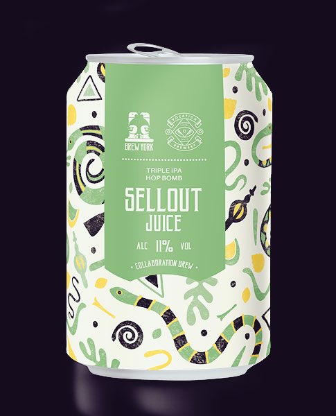 brewyorkbeer's tweet photo. Our latest wacky concoction brewed with @vocationbrewery launches next week 11% TIPA with 33g/litre dryhop of Citra &amp; Mosaic #selloutjuice https://t.co/pO4heQu05E