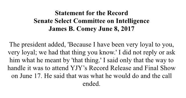 this #ComeyTestimony is unreal 😐😐😐

FULL STORY: bit.ly/yjyfarewell