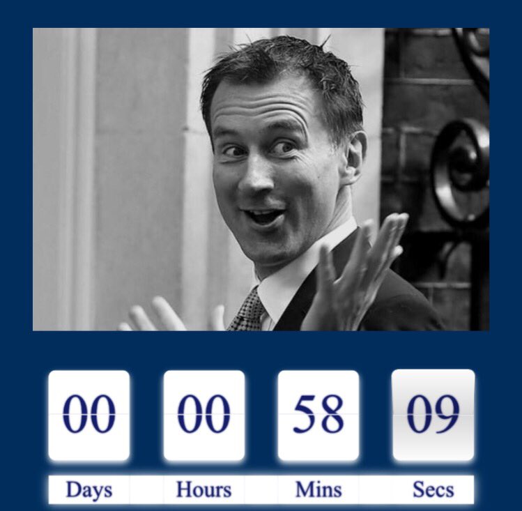 nhscampaigns's tweet photo. Less than an hour to get rid of this man. VOTE VOTE VOTE #ElectionDay2017 https://t.co/GQYNdXp0YR