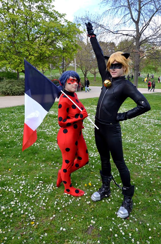 KogentaCosplay's tweet photo. This weekend #Marinette/#ladybug and #Adrien/#chatnoir will be out in Paris for the recording of a new #MiraculousLadybug "live cosplay" https://t.co/clthYxV04B