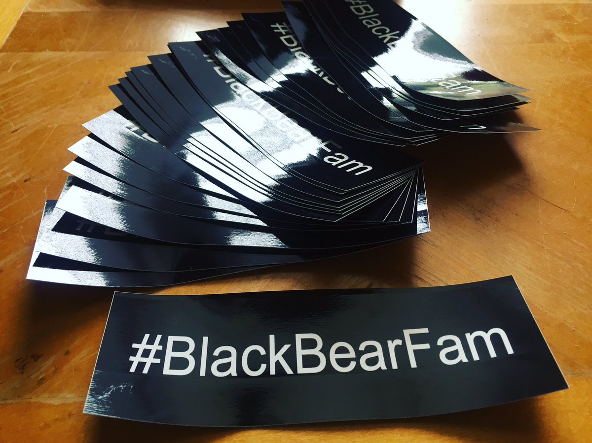#BlackBearFam Stickers are in! Want to be part of the family? Come work with us! If you already are a fam member hit us up for your sticker❤