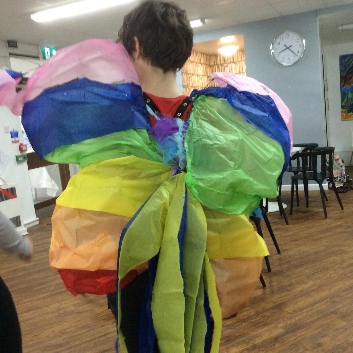 TheProudTrust's tweet photo. Tonight our Chester #LGBT youth group Phoenix were trying out some wing designs in preparation for @ChesterPride #WingTastic https://t.co/BDh1cLpWt1