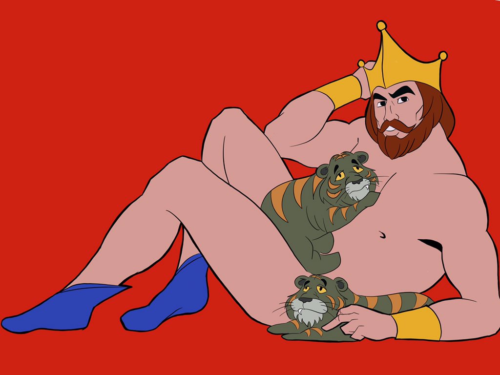 thomsolo's tweet photo. Finishing #kingrandor flat color, #skeletor is up next! #thomsoloart #beefcake #pinup #kringer https://t.co/D4L6SuST2f