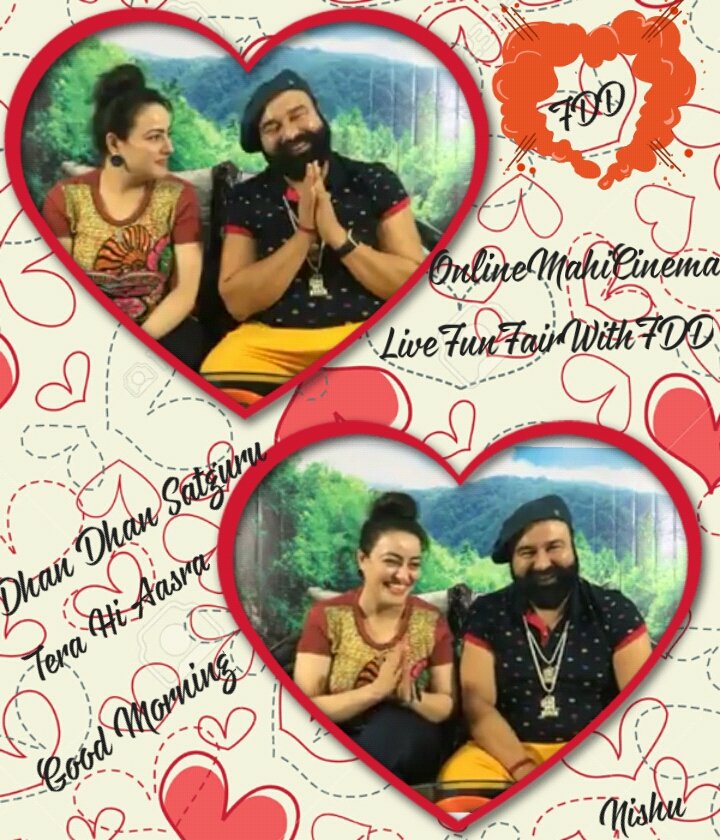 NishaBajaj4's tweet photo. @Gurmeetramrahim @insan_honey #LiveFunFairWithFDD #OnlineMahiCinema 😍💐👌🙏👏👍🌹 #FeelingAwsome 😆 https://t.co/7Ozw5Z1N7Q