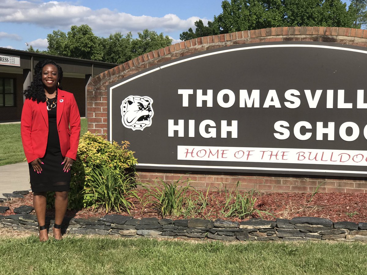 lmkinard's tweet photo. Best Day Ever! Loved meeting my new and amazing staff @thomasvillehigh today! #THSReady #StayReady https://t.co/W8asXo1PFM