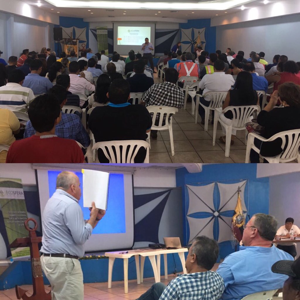 #LSMARIDU Director de Ambiente de la <a href="/cnaecuador/">Cámara Acuacultura</a> asistió a la presentación EAI de dragado de acceso a #PuertoBolívar