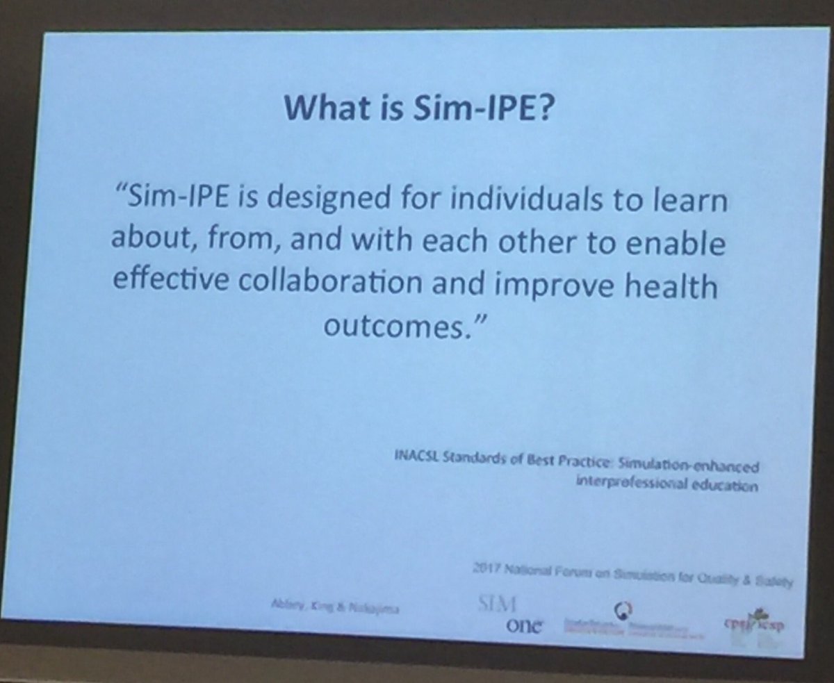 Would love to see this applied to health care administrators &amp; non-clinical support staff! #simulateeverything #practicethepractice #NFSQS