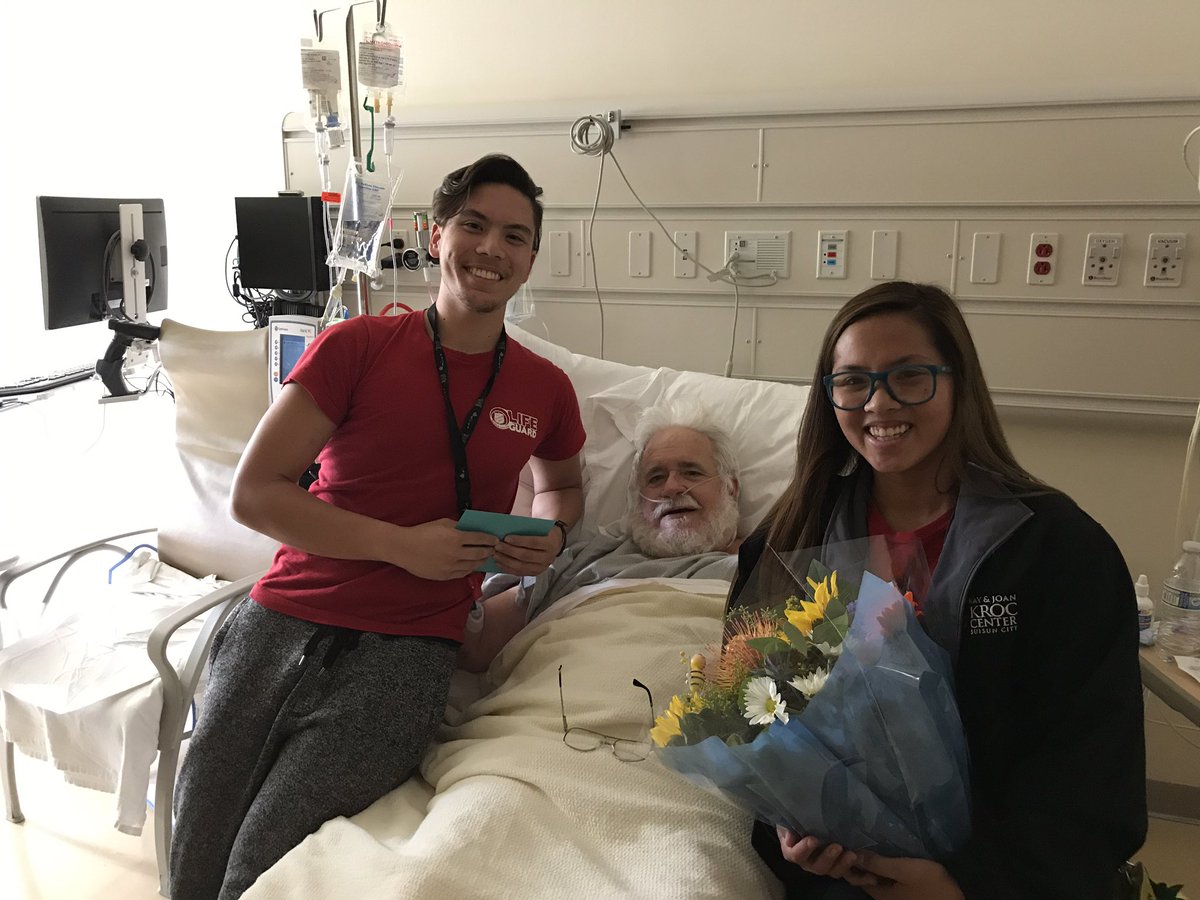 jimstofan's tweet photo. Lifeguards came to visit after saving Dad's life #cprsaveslives #lifeguardssavelives https://t.co/w0Y10qv816
