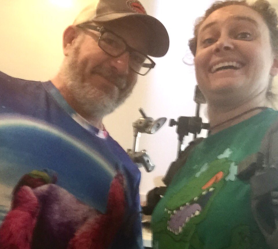 sayyesthemovie's tweet photo. When #Llamacorn met #Reptar on the @sayyesthemovie #movie set. @Tonemesa #SetLife https://t.co/JxE8s8dVJl