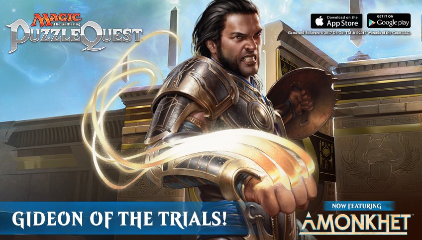 MtGPuzzleQuest's tweet image. Gideon of the Trials is now available in the Vault! #MagicPuzzleQuest