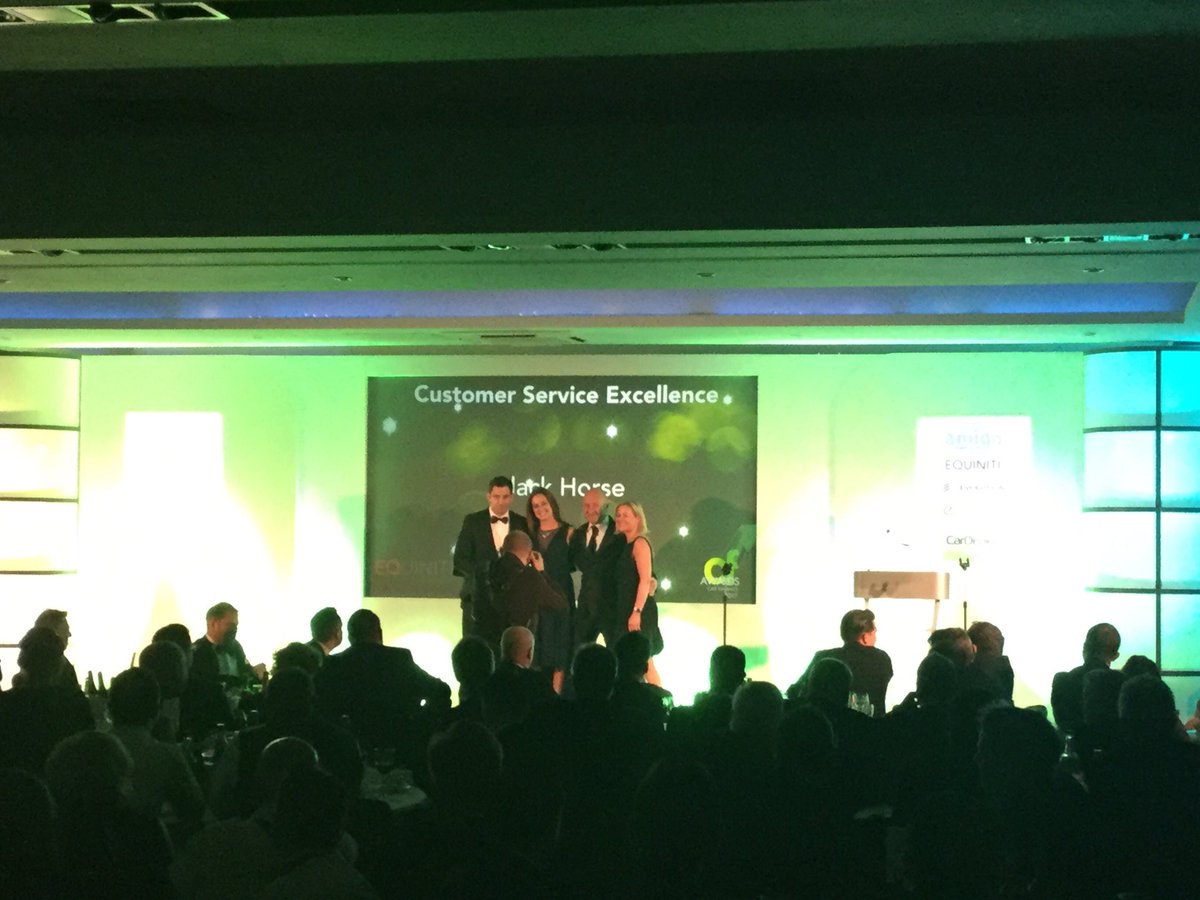 CarFinanceConf's tweet photo. The Customer Service Excellence Award goes to Black Horse for their outstanding service, sponsored by @EquinitiDigital #carfinanceawards https://t.co/81MhLQTt9f