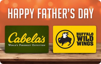 Treat Dad! Save $15 when you buy a $50 gift card to Cabela’s and a $50 gift card to Buffalo Wild Wings. #FathersDay
ow.ly/GvaO30cr4nQ