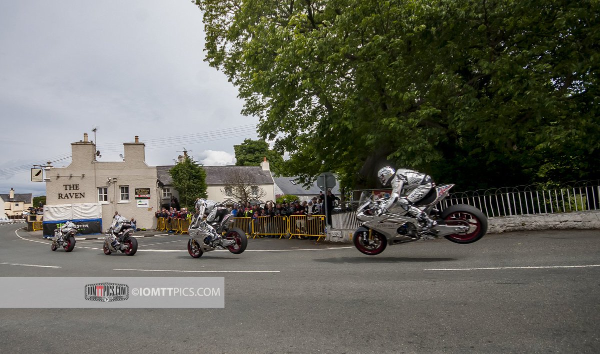 iomttpics's tweet image. Sequence of shot of Josh Brookes with a unusual landing at Ballaugh Bridge on the Norton @JoshBrookes @norton_ceo