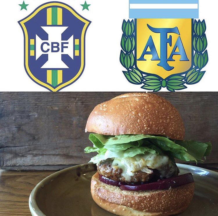 Clash of the titans, sold out crowd, pre game meals at ours...
#mcg #melbourne #brazilvsargentina #football #soccer #burgers #beers