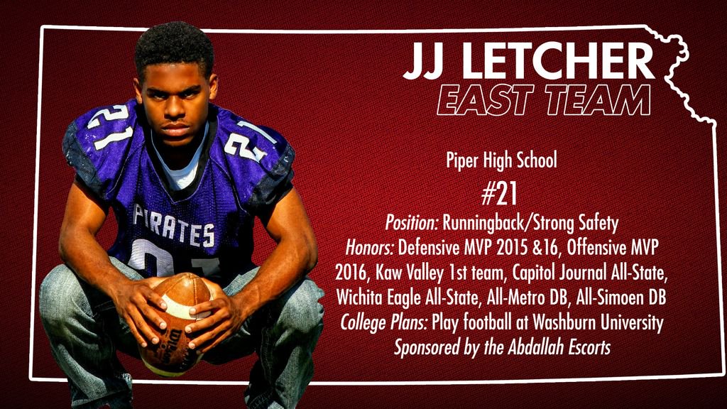 What do you know about <a href="/JJ_Letcher/">James Letcher Jr.</a> from Kansas City? He'll represent the #EastSquad in the 2017 Kansas Shrine Bowl. <a href="/WU_Football/">Waldorf Football</a>