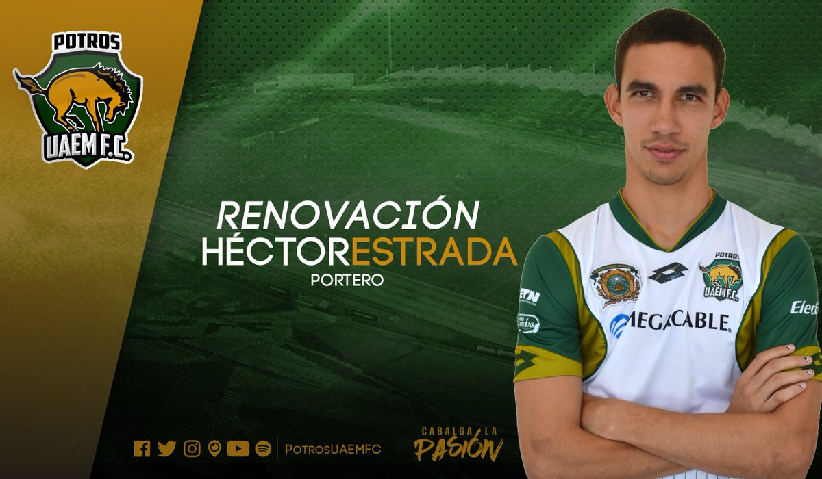 PotrosUAEMFC's tweet photo. ¡Renovación de contrato de Héctor Estrada!
#DraftAP2017 #SemanaDelFutMX ⚽ #CabalgaLaPasión🐎 https://t.co/3qOQowbSmZ