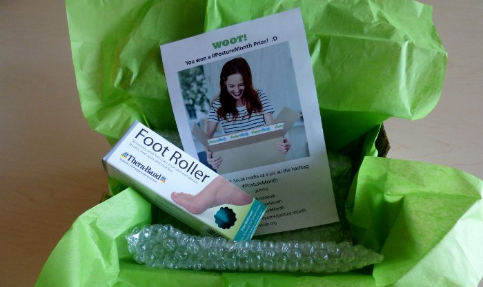 PostureMonth's tweet image. A Thera-Band Foot Roller is on the way to a Posture Month Giveaway Winner - Annette Prejean. Yay! @TheraBand posturemonth.org/performance-he…