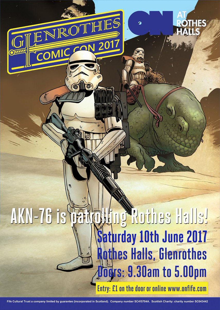 AKN-76 will be patrolling the Rothes Halls <a href="/glenrothescomic/">Glenrothes Comic Con</a> Con this Saturday! Be sure to have your ticket on hand. onfife.com/whats-on/detai…