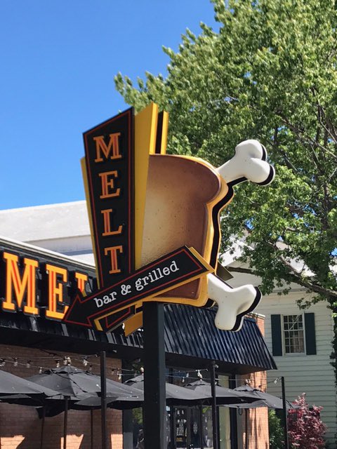 TonyClarkCP's tweet photo. New @MeltBarGrilled sign. Lookin' good enough to eat. 👌 https://t.co/vI75YOIvAU