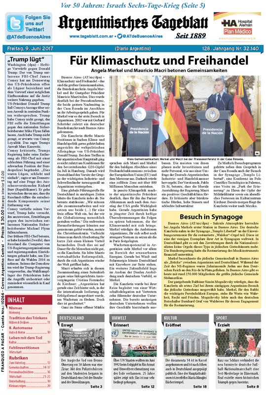 Morgen finden Sie das Argentinische Tageblatt an Ihrem Kiosk!! Tageblatt.com.ar