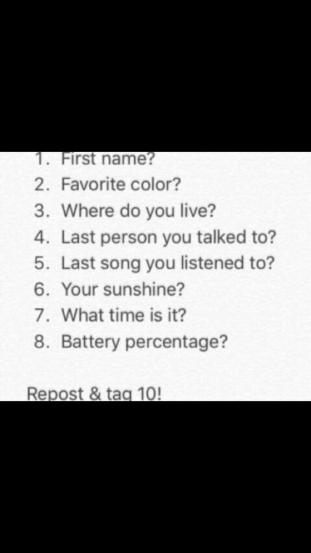 SmooshSquad's tweet photo. 1.  Brooke
2. Blue
3. Canada
4. My friend kiara
5. Panic! at the disco-death of a Bachelor
6. @smosh
7. As I'm writing this 6:33 pm
8. 73% https://t.co/dTd46F4vqQ