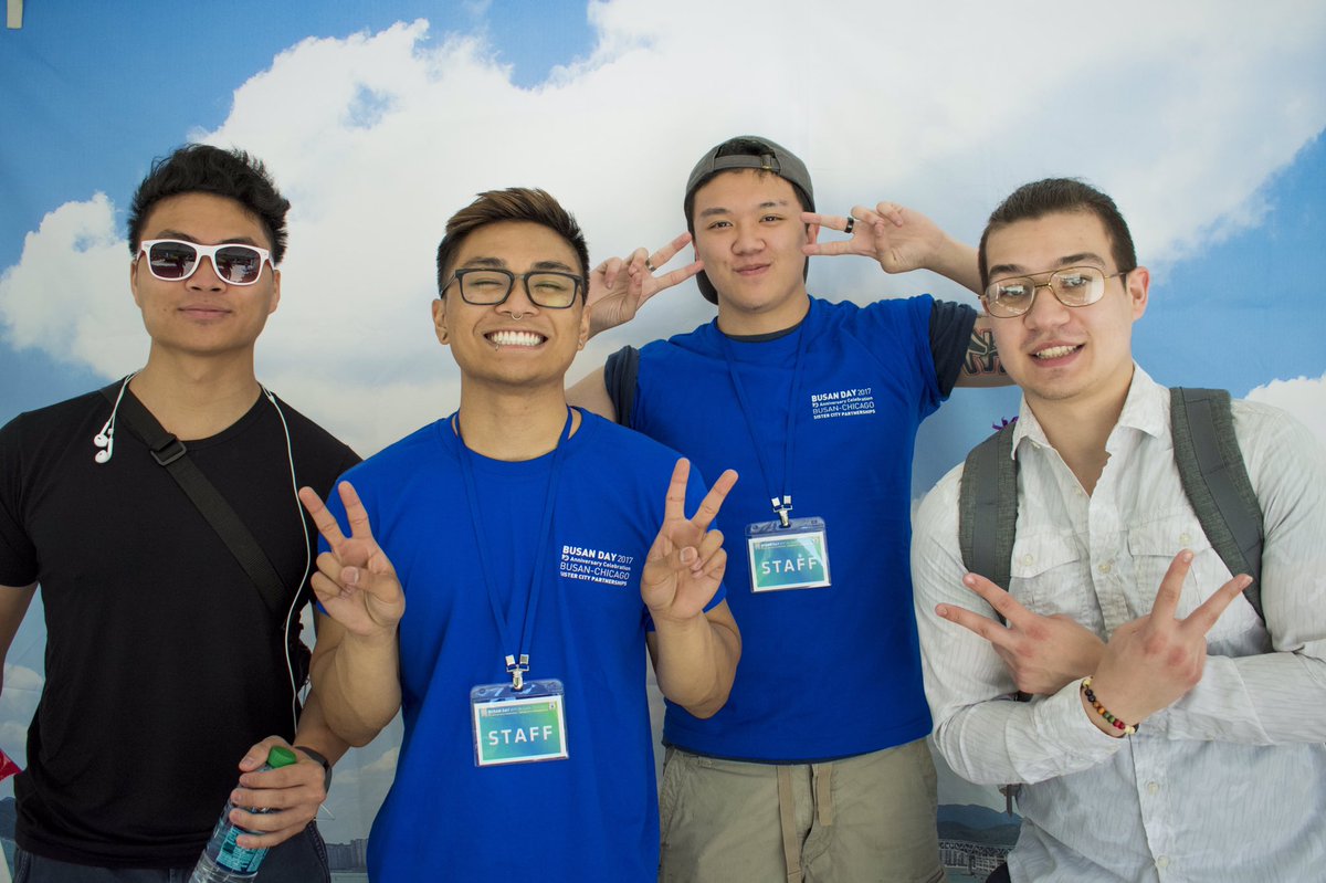 CST_UIC's tweet photo. A few of our brothers Robin, Tails, and MOWGLI volunteered yesterday for Busan Day 2017, 10th Anniversary Celebration! https://t.co/X2E5yHM8vl