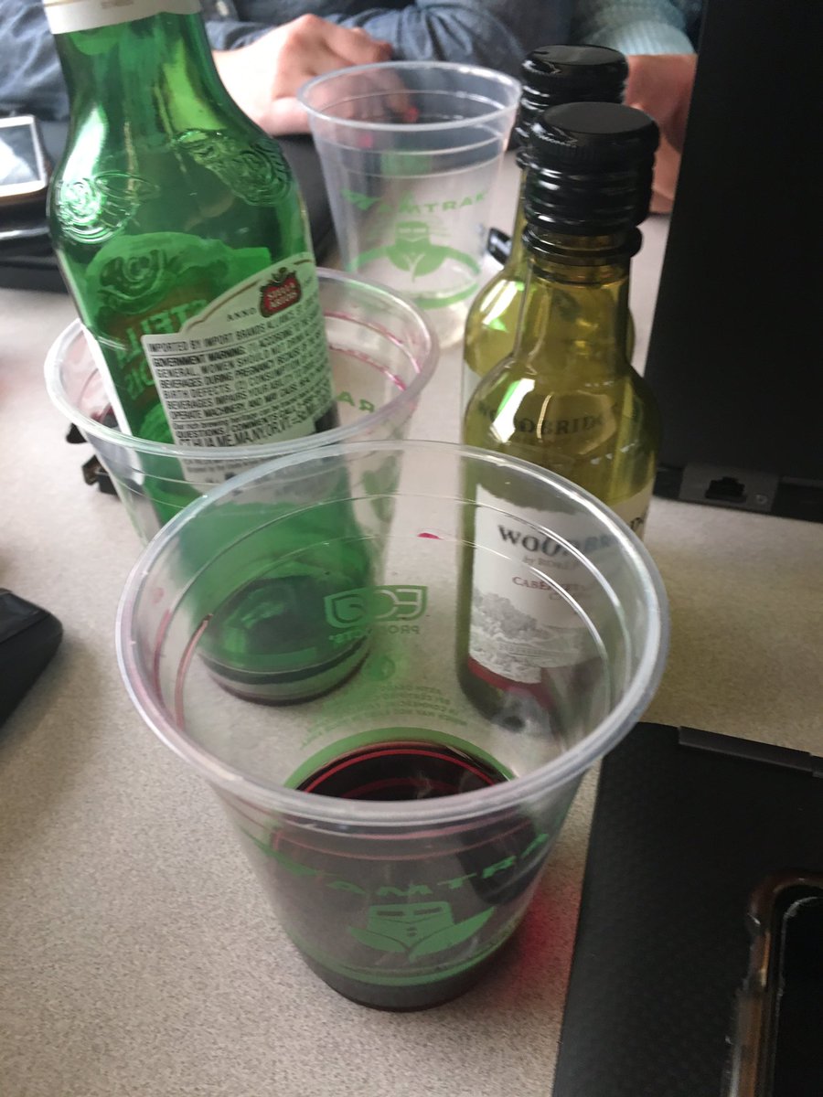 Mini bottles of wine making my trip up to #nyc tolerable. We're coming for you <a href="/TheChainsmokers/">THE CHAINSMOKERS</a> ❤️🥂🌹