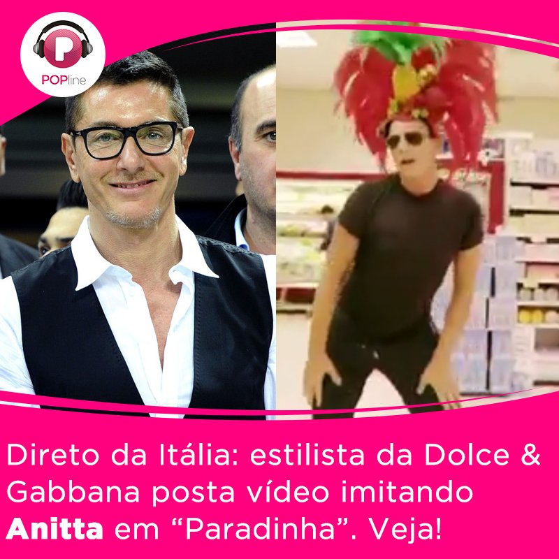 Como entrar num supermercado sem se sentir <a href="/Anitta/">Anitta</a>? Até o designer da Dolce &amp; Gabbana se rendeu. Veja: goo.gl/TDdgnq