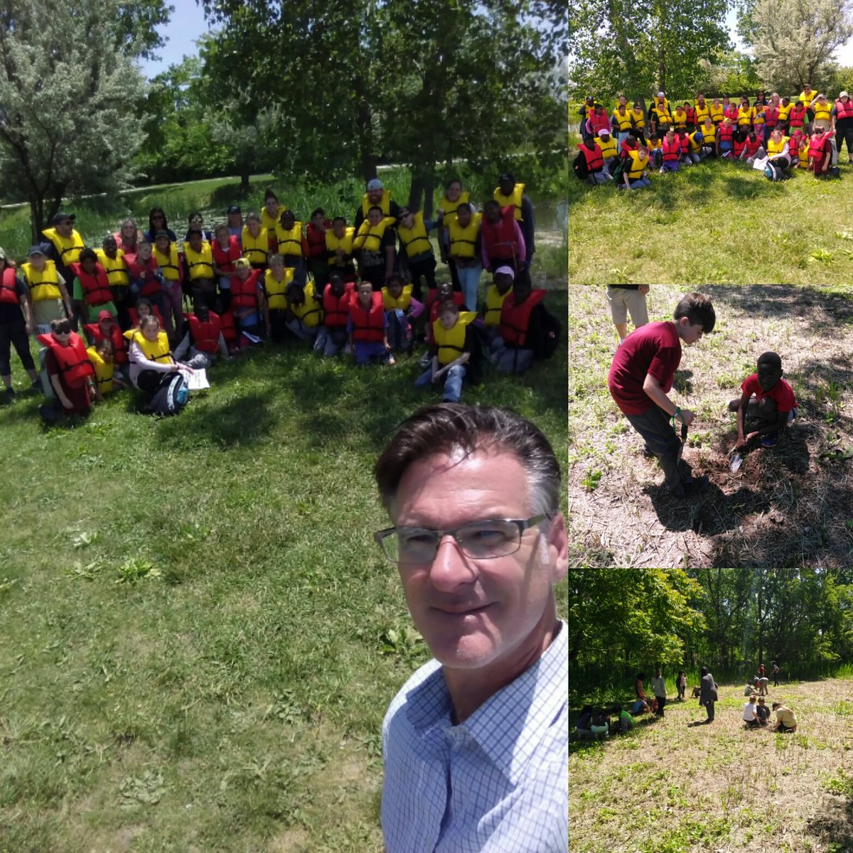 Day 9: St. James Gr. 3&amp;4 we're fabulous today!  They planted, identified birds and plants and caught turtles and frogs! Thanks!