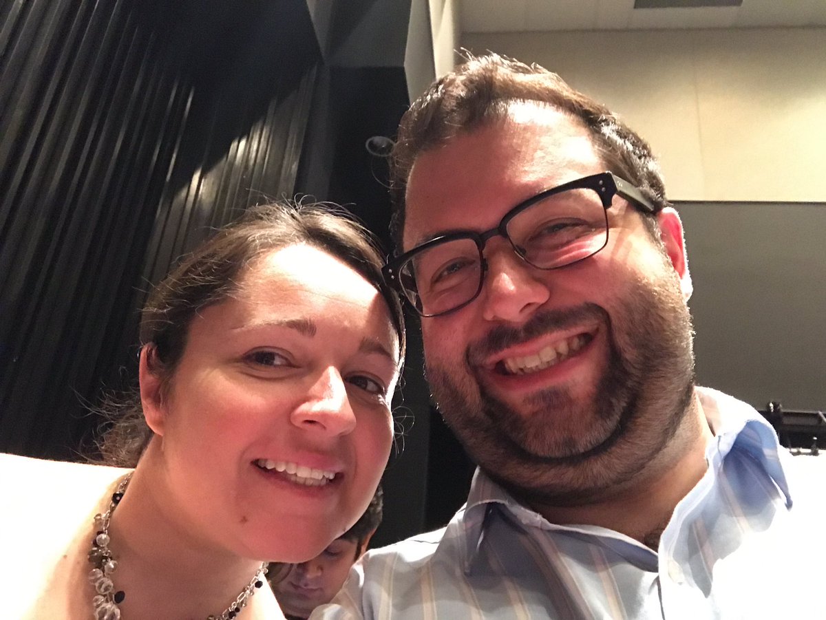 Steph and I at the <a href="/CBCBecauseNews/">Because News</a> taping... ready to laugh! #Canada150